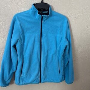 Lands End Medium Weight Fleece Jacket Blue Women’s Small 6-8